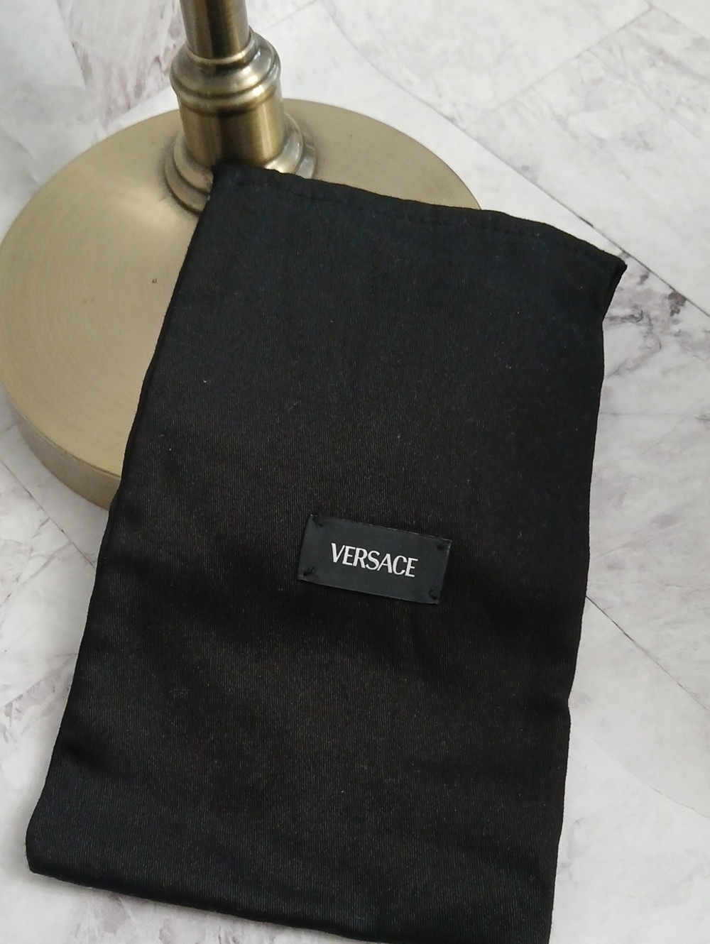 Versace Black Fabric Accessory Pouch